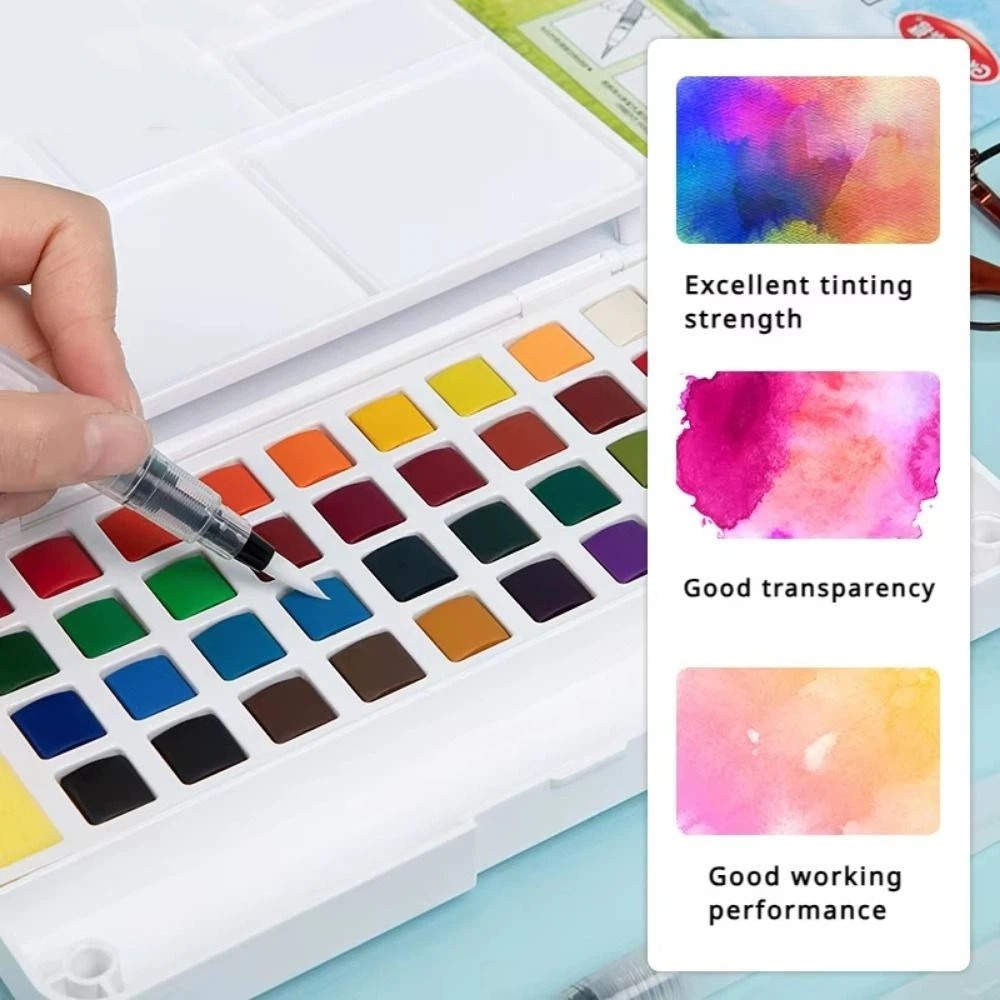 Watercolor Paint Set Solid Pigment - 12/18/24/36 Colors Solid Watercolor Paint Set