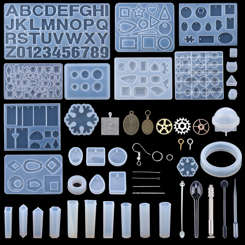Silicone Epoxy Resin Molds Set - Mixed Style Jewelry Epoxy Resin Molds