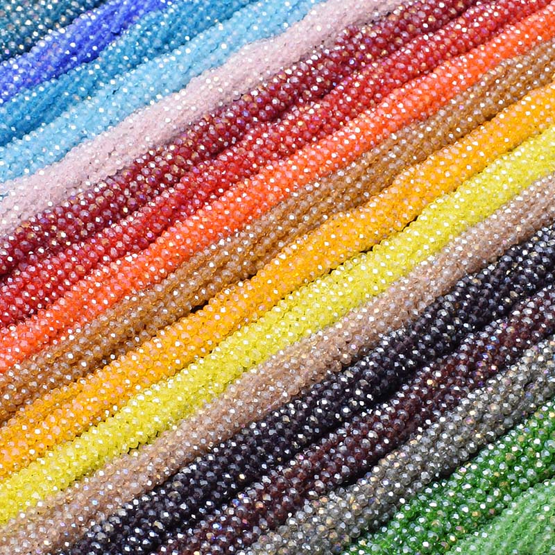 Glass Seed Beads 2Mm Jewelry Making - Plating AB Color Transparent Shiny 2