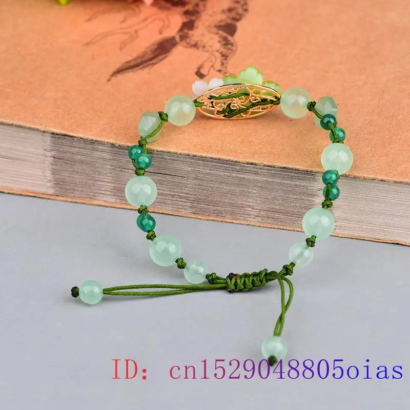 Green Jade Flower Bracelet Amu - Beading ulasan dan harga