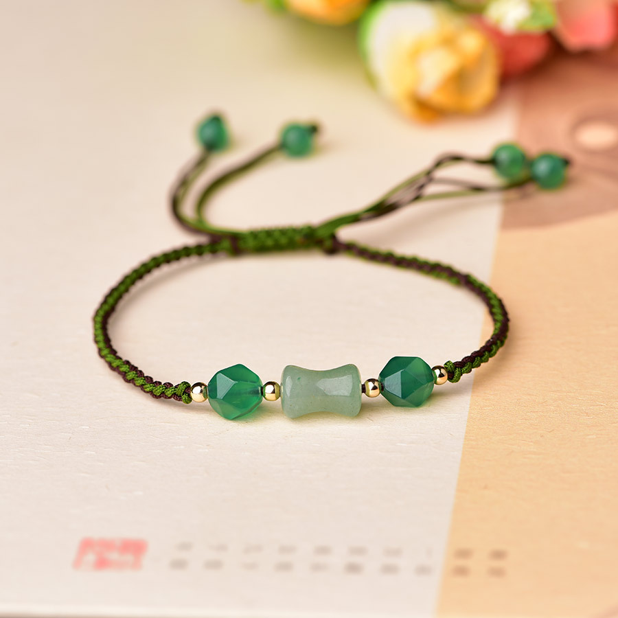 Green Natural Jade Beads Brace - Beading ulasan dan harga