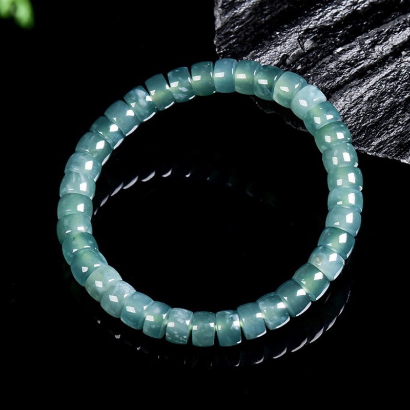 Natural Grade A Jadeite Blue W - Beading ulasan dan harga