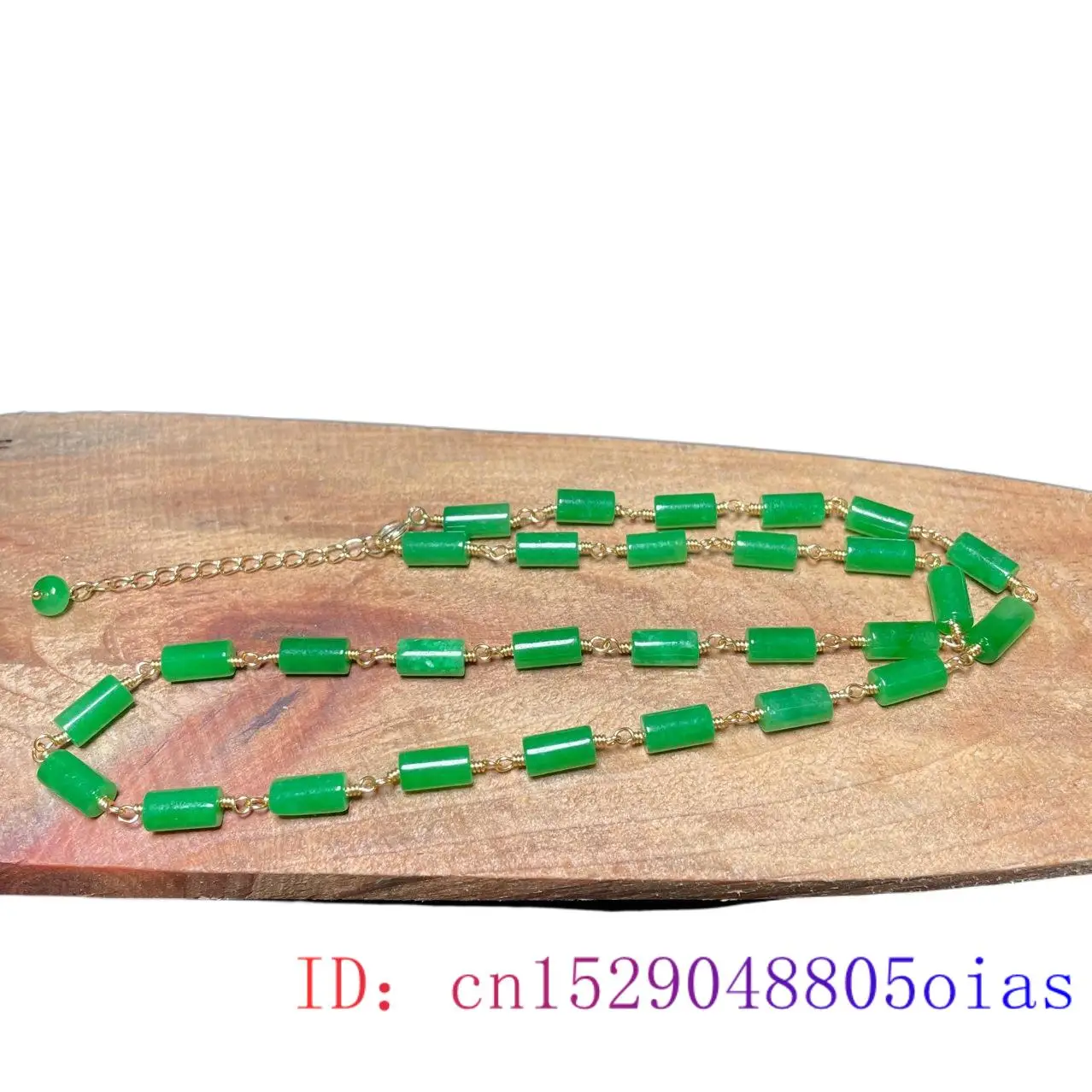 Green Jade Beaded Necklace Vin - Beading ulasan dan harga