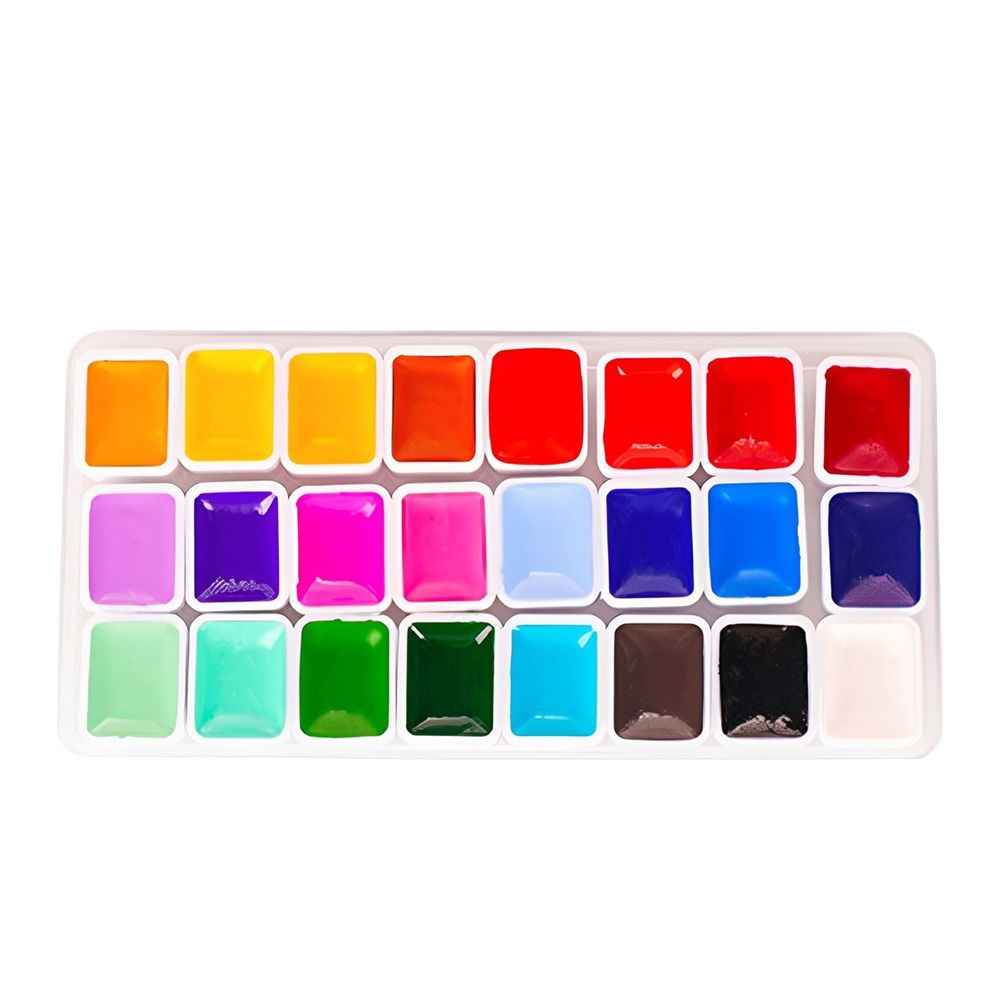 24 Colors Watercolors Paint Se - Watercolor Paint Set Solid Pigment ulasan dan harga