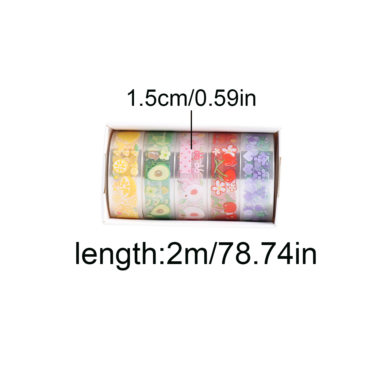 5 Rolls Clear PET Washi Tape S - Scrapbooking ulasan dan harga