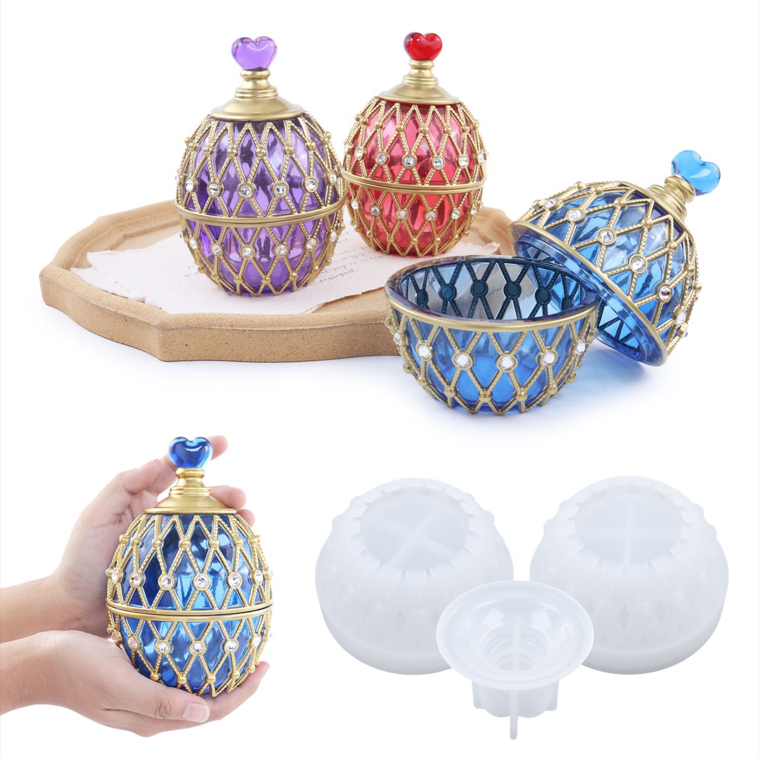 Two Styles Set DIY Crystal Epo - Silicone Epoxy Resin Molds Set ulasan dan harga