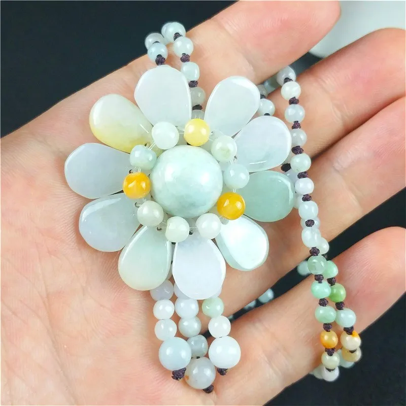 Certified Burmese Jade Sunflow - Beading ulasan dan harga