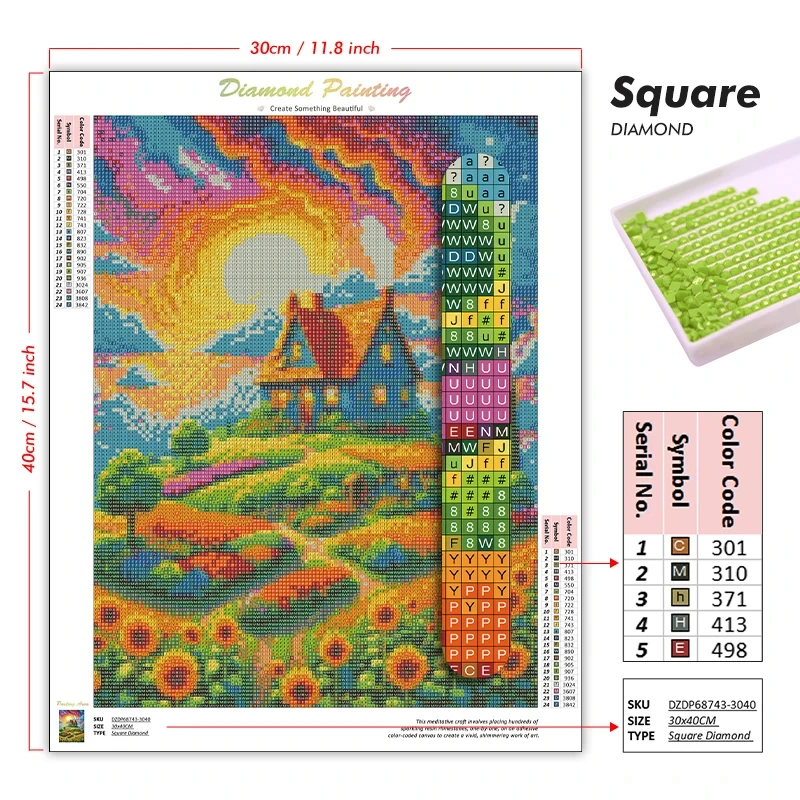 5D DIY Diamond Painting Kit Sa - 5D Diamond Painting Kit Full Drill ulasan dan harga