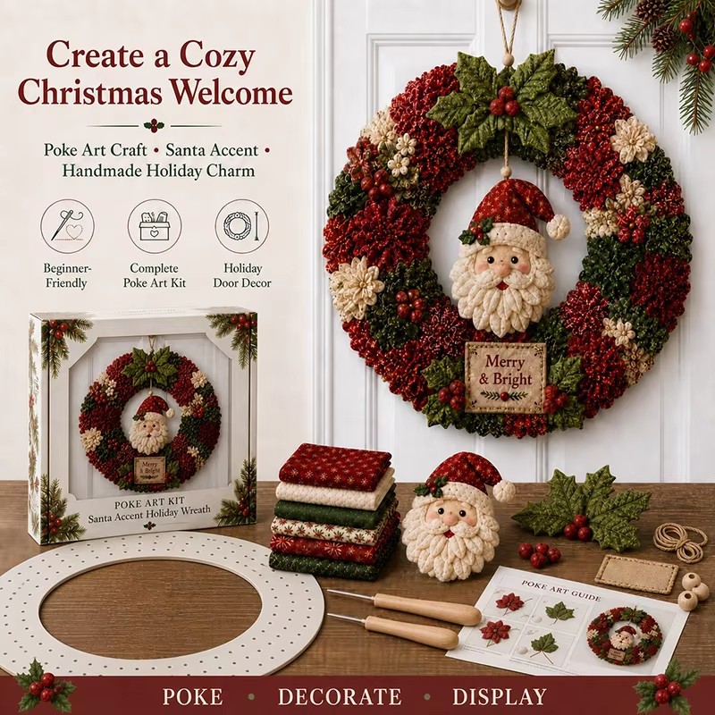 3D Christmas Fabric Poke Art K - Sewing ulasan dan harga