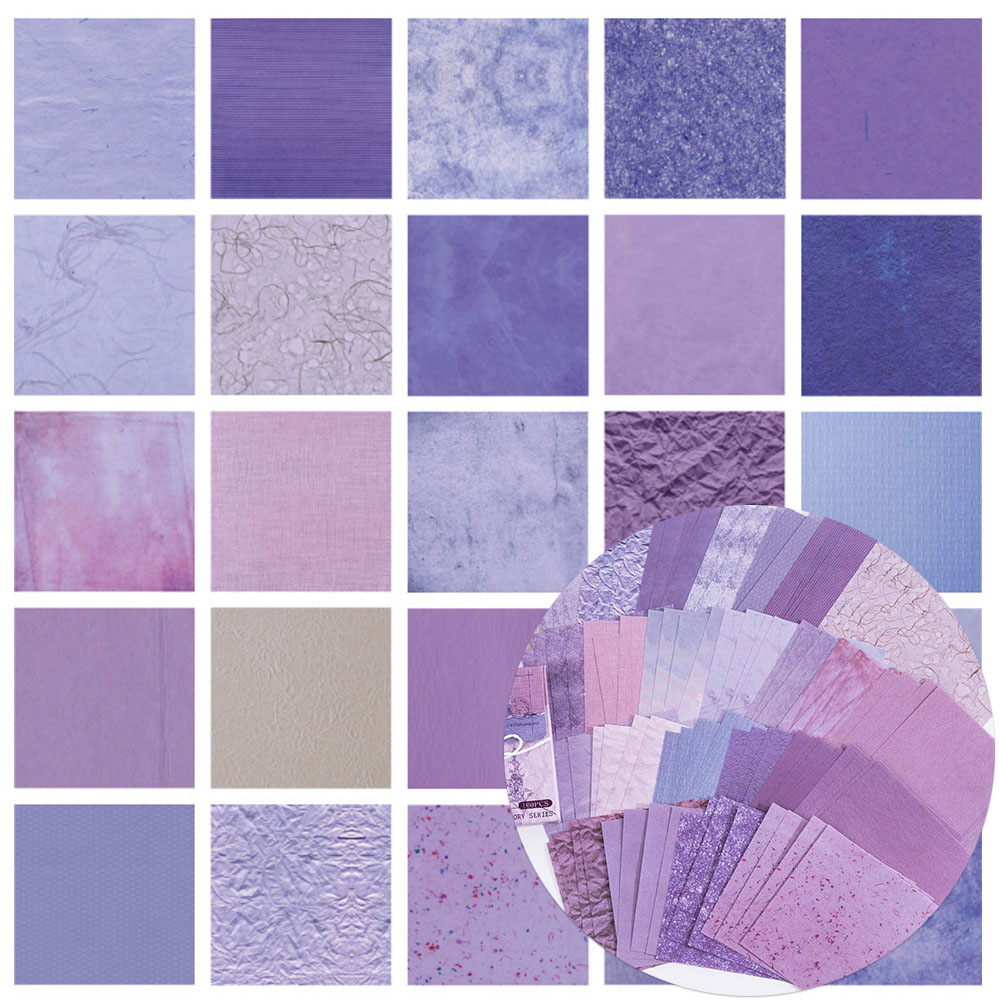 100 Pcs Colorful Texture Backg - Vintage Junk Journal Scrapbooking Paper ulasan dan harga