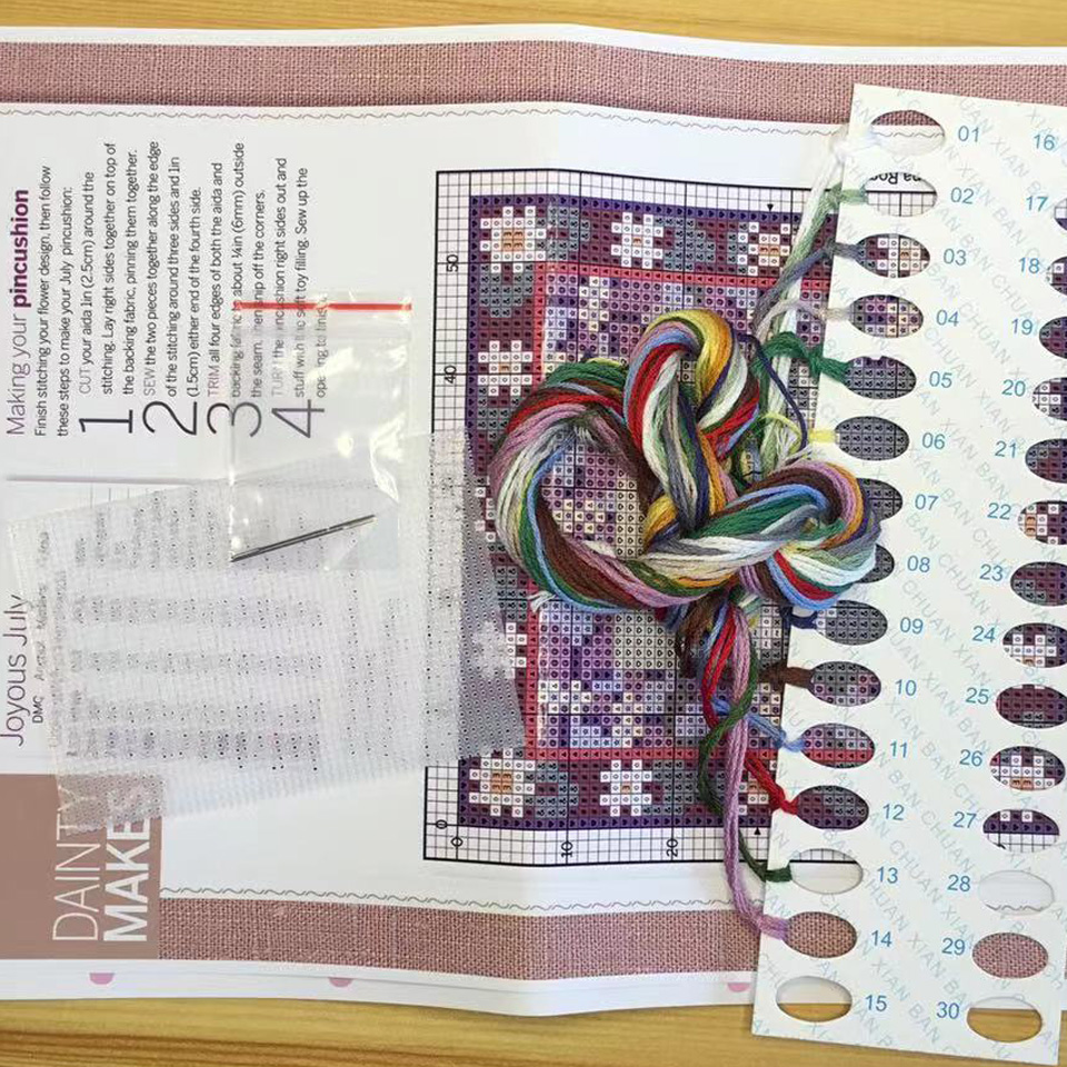 ZC184 Cross stitch kits Cross- - Cotton Embroidery Thread Skeins ulasan dan harga