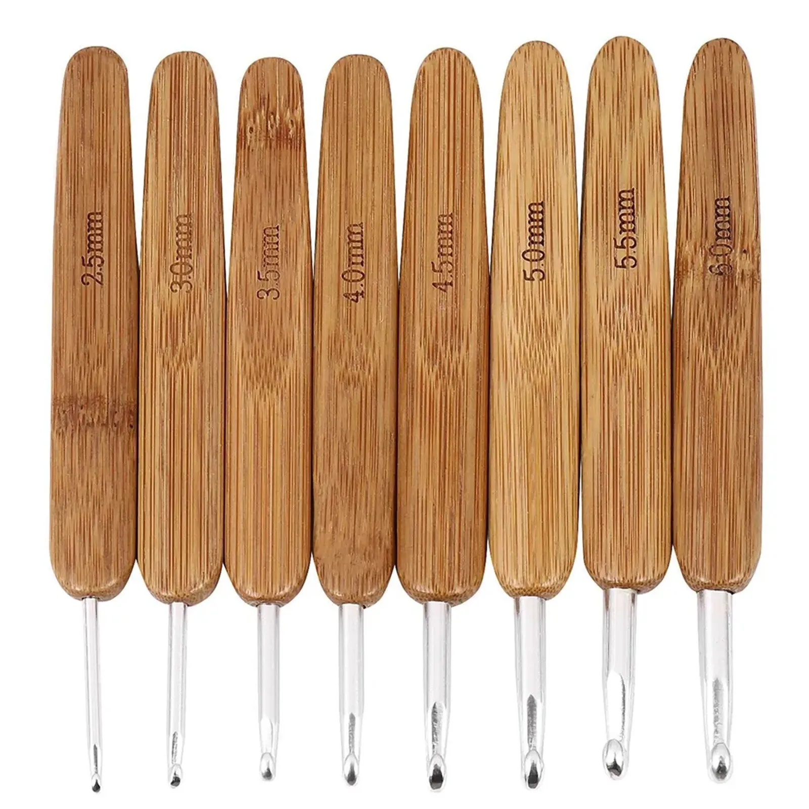 Artisanal Bamboo-Wood Crochet  - Wooden Crochet Hooks Ergonomic Handle ulasan dan harga