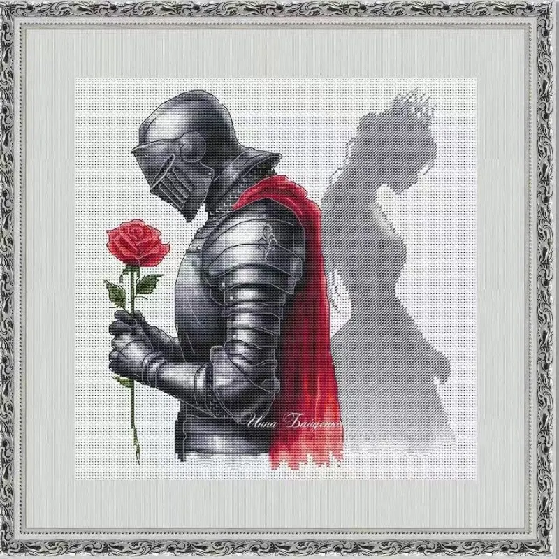[[CC4971 - Knight in Love] DIY - Cross Stitch Stamped Kits Beginners ulasan dan harga