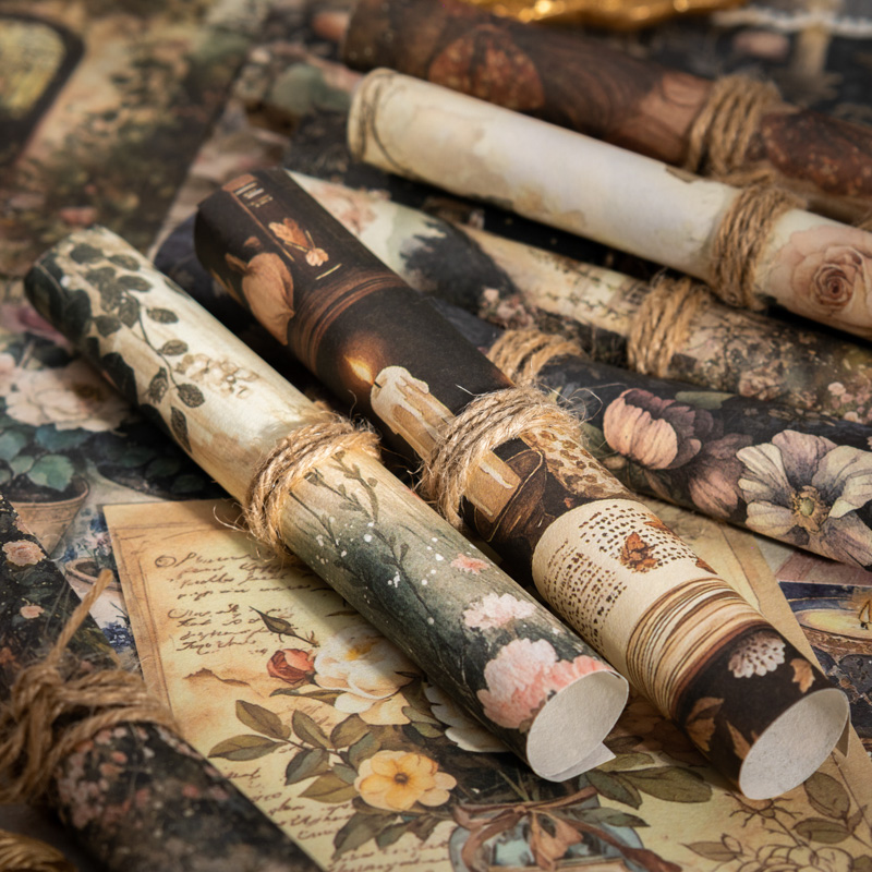JIANQI 100Pcs Retro Handmade P - Vintage Junk Journal Scrapbooking Paper ulasan dan harga