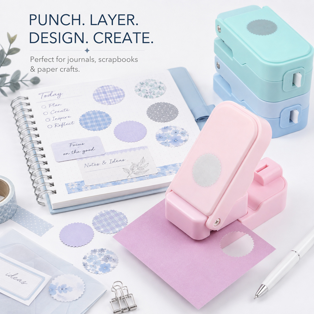 Layering Postage Stamp Circle  - Scrapbooking ulasan dan harga