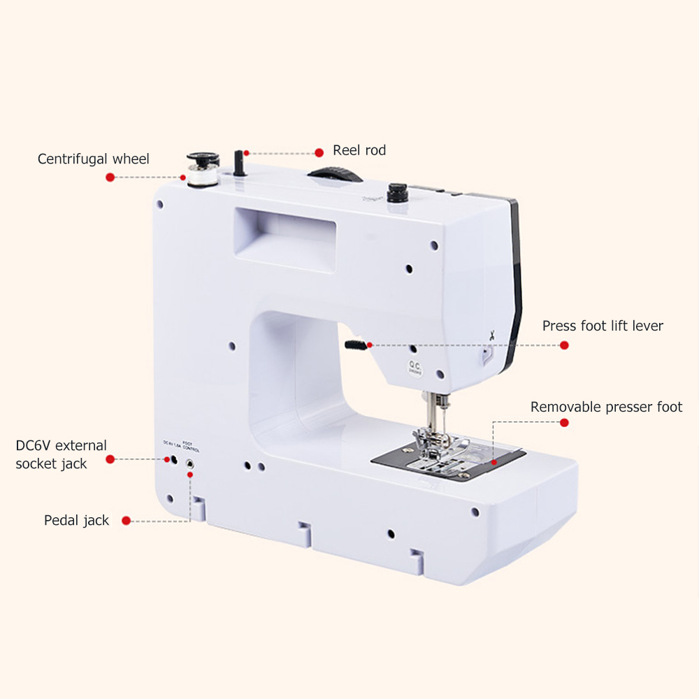White Portable Sewing Machine  - Mini Electric Sewing Machine Handheld ulasan dan harga
