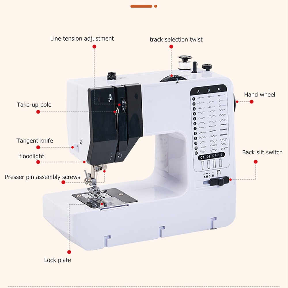 White Portable Sewing Machine  - Mini Electric Sewing Machine Handheld ulasan dan harga