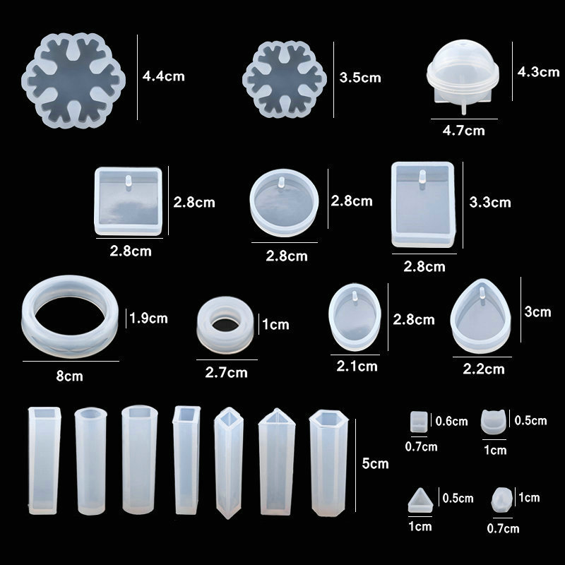 Mixed Style Jewelry Epoxy Resi - Silicone Epoxy Resin Molds Set ulasan dan harga