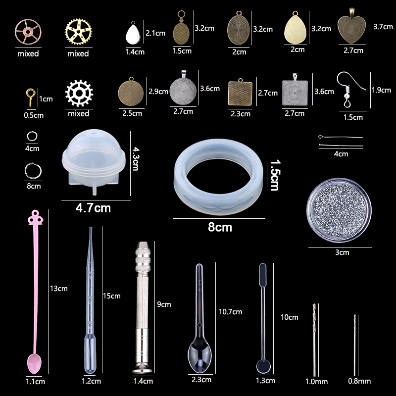 Mixed Style Jewelry Epoxy Resi - Silicone Epoxy Resin Molds Set ulasan dan harga